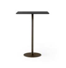 Billede af &Tradition In Between SK21 Bar Table 60x70 cm - Nero Marquina Marble/Bronzed Base