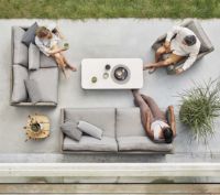 Billede af Cane-line Outdoor Diamond 3 Pers. Sofa inkl. Natté Hyndesæt L: 209 cm - Taupe/Soft Rope