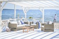 Billede af Sika-Design Georgia Garden Carrie Lounge Chair SH: 44 cm - ALU Natur/CY101 White 