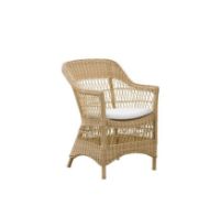 Billede af Sika-Design Georgia Garden Charlot Havestol SH: 46 cm - ALU Natur/CY101 White 