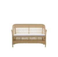 Billede af Sika-Design Georgia Garden Charlot 2 Pers. Sofa B: 134 cm - ALU Natur/CY101 White