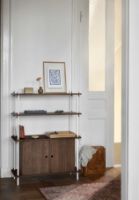Billede af Moebe Shelving System Low 85x86 cm - Smoked Oak/White
