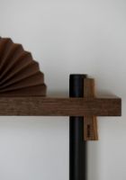 Billede af Moebe Shelving System Low/Double 85x162 cm - Smoked Oak/Black