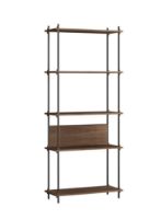 Billede af Moebe Shelving System 200x85 cm - Smoked Oak/Black
