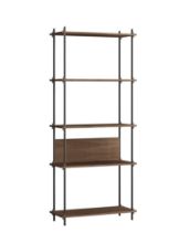 Billede af Moebe Shelving System 200x85 cm - Smoked Oak/Black
