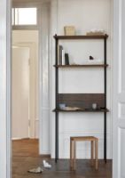 Billede af Moebe Shelving System Desk Tall 200x85 cm - Smoked Oak/Black