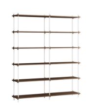 Billede af Moebe Shelving System Double 200x162 cm - Smoked Oak/White