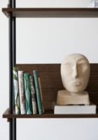 Billede af Moebe Shelving System Double w. Back Plate 200x162 cm - Smoked Oak/White