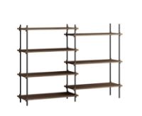 Billede af Moebe Shelving System Medium/Double 115x162 cm - Smoked Oak/Black

