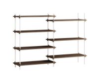 Billede af Moebe Shelving System Medium/Double 115x162 cm - Smoked Oak/White