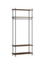 Billede af Moebe Shelving System Open Wardrobe 200x85 cm - Smoked Oak/Black