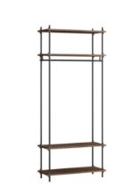 Billede af Moebe Shelving System Open Wardrobe 200x85 cm - Smoked Oak/Black