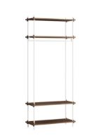 Billede af Moebe Shelving System Open Wardrobe 200x85 cm - Smoked Oak/White 