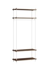 Billede af Moebe Shelving System Open Wardrobe 200x85 cm - Smoked Oak/White 