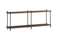 Billede af Moebe Shelving System S.65.2.B 65x162 cm - Smoked Oak/Black