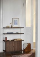 Billede af Moebe Shelving System S.65.2.B 65x162 cm - Smoked Oak/White