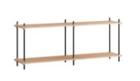 Billede af Moebe Shelving System S.65.2.B 65x162 cm - Oak/Black