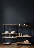 Billede af Moebe Shelving System S.65.2.B 65x162 cm - Oak/Black