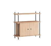 Billede af Moebe Shelving System S.85.1.B 85x85 cm - Oak/Black