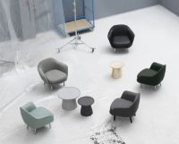 Billede af Normann Copenhagen Pine Bord Lille H: 40,6 x Ø: 45 cm - Mørkeblå