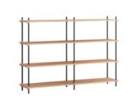 Billede af Moebe Shelving System S.115.2.B 115x162 cm - Oak/Black
