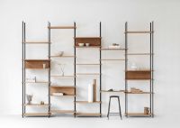 Billede af Moebe Shelving System S.255.1.A 255x85 cm - Oak/Black