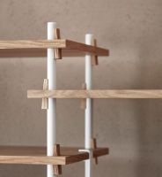 Billede af Moebe Shelving System S.255.1.A 255x85 cm - Oak/White