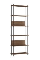Billede af Moebe Shelving System S.255.1.A 255x85 cm - Smoked Oak/Black