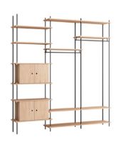Billede af Moebe Shelving System S.255.3.C 255x239 cm - Oak/Black