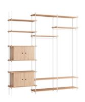Billede af Moebe Shelving System S.255.3.C 255x239 cm - Oak/White
