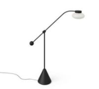 Billede af Stellar Works Mün Floor Lamp Adjustable H: 119,5 cm - Sort/Hvid OUTLET