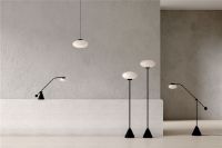 Billede af Stellar Works Mün Floor Lamp Adjustable H: 119,5 cm - Sort/Hvid OUTLET