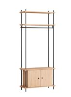 Billede af Moebe Shelving System S.200.1.G 200x85 cm - Oak/Black