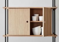 Billede af Moebe Shelving System S.200.1.G 200x85 cm - Oak/Black