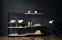 Billede af Moebe Shelving System S.200.1.G 200x85 cm - Oak/Black