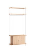 Billede af Moebe Shelving System S.200.1.G 200x85 cm - Oak/White