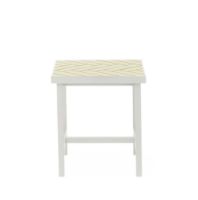 Billede af Warm Nordic Herringbone Tile Sidebord 40x40 cm - Butter Yellow/Warm White 