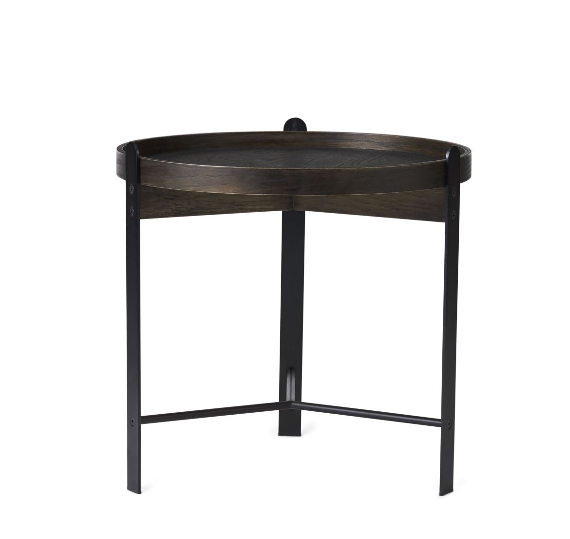Billede af Warm Nordic Compose Bord Ø: 50 cm - Smoked Oak/Black 