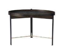 Billede af Warm Nordic Compose Bord Ø: 70 cm - Smoked Oak/Brass/Black