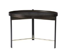 Billede af Warm Nordic Compose Bord Ø: 70 cm - Smoked Oak/Brass/Black