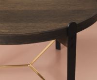 Billede af Warm Nordic Compose Bord Ø: 70 cm - Smoked Oak/Brass/Black