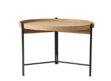 Billede af Warm Nordic Compose Bord Ø: 70 cm - White Oiled Oak/Black 