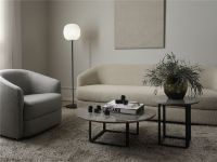 Billede af New Works Florence Side Table Ø: 50 cm - Gris Du Marais / Iron Black 