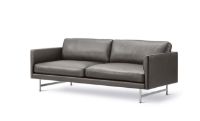 Billede af Fredericia Furniture 5652 Calmo 2 Pers. Sofa 95 L: 200 cm - Omni 377 Dark Brown Læder/Matkrom Stel