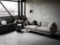 Billede af Fredericia Furniture 5652 Calmo 2 Pers. Sofa 95 L: 200 cm - Sort Primo Læder/Sortlakeret Stel