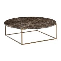 Billede af Wendelbo Circle Coffee Table Ø: 100 cm - Brown Emperador Marble/Brass