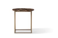 Billede af Wendelbo Circle Occasional Table Ø: 48 cm - Brown Emperador Marble/Brass