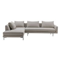 Billede af Wendelbo Edge V.2 Venstrevendt Hjørnesofa 289 x 229 cm - Soft 2/Sort Lakeret Stål