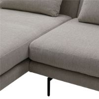 Billede af Wendelbo Edge V.2 Venstrevendt Hjørnesofa 289 x 229 cm - Soft 2/Sort Lakeret Stål