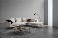 Billede af Wendelbo Edge V.2 Venstrevendt Hjørnesofa 289 x 229 cm - Soft 2/Sort Lakeret Stål